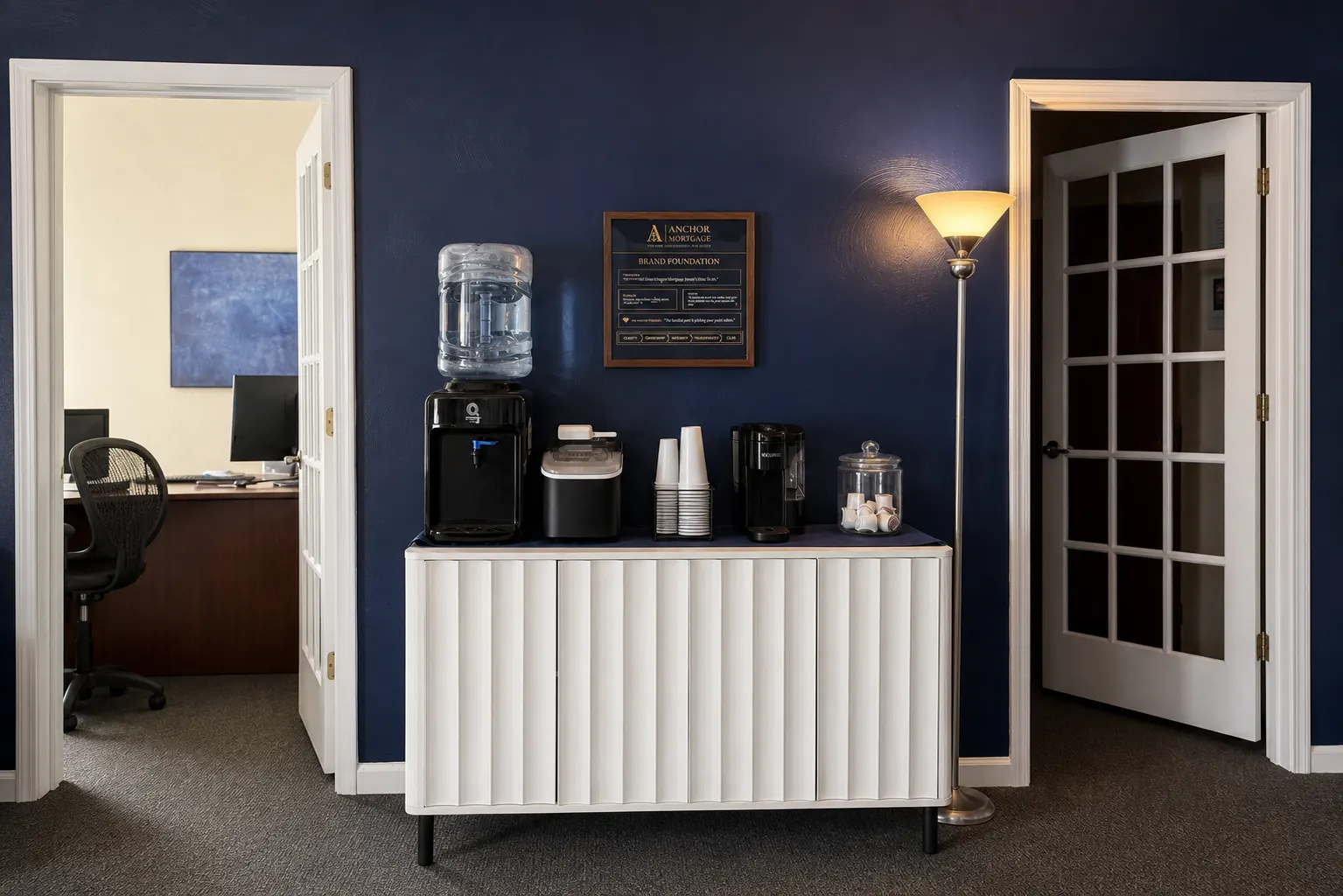 Anchor coffee station and brand foundation